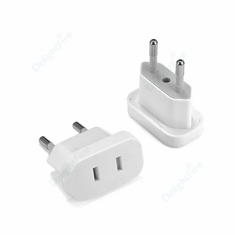 EU Plug Adapter 2Pin Type C Power Adaptor AC Converter Outlet American US To EU Euro European Russia Israel BR Travel Adapter
