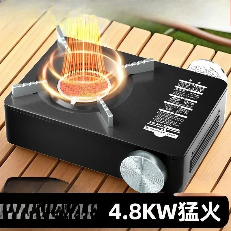 Windproof Cassette Stove Gas Stove Camping Fire Portable Outdoor Stove with Household Explosion-proof Energy-saving