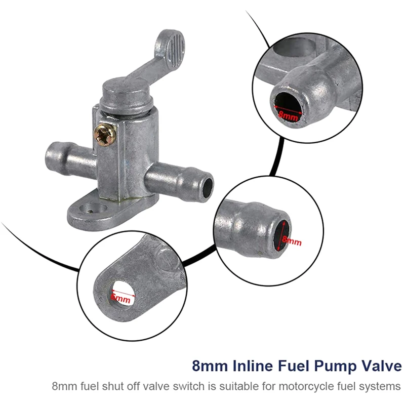 

【F】Motorcycle ATV 8mm 5/16'' Fuel Tap Gas Petrol Valve Fuel Tank Switch For Motocross Universal