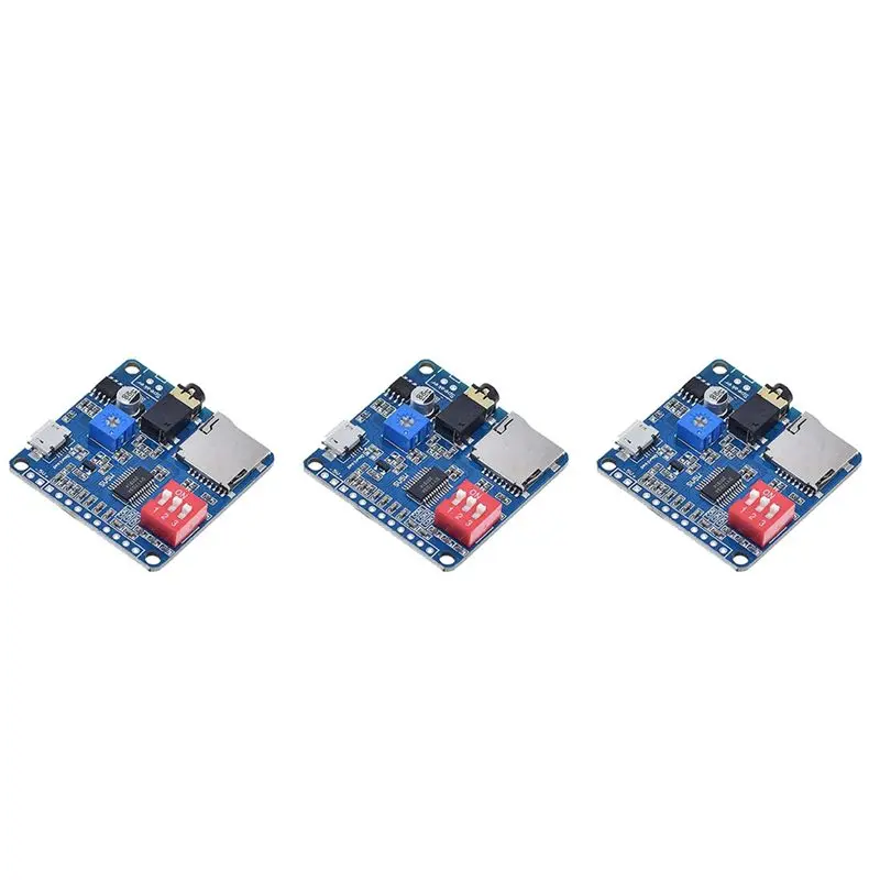 

AAAEL-3X DY-SV5W Voice Playback Module For MP3 Music Player Voice Playback Amplifier 5W SD/TF Card Integrated UART I/O Trigger