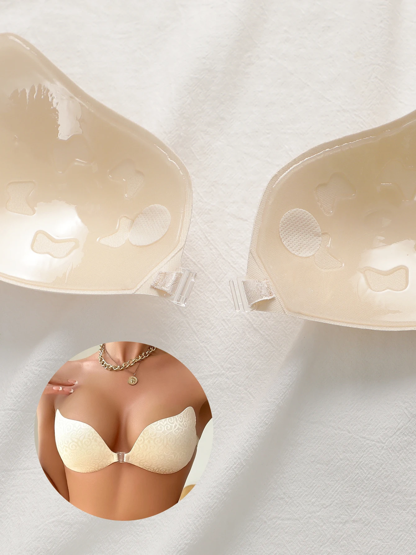 Reggiseno riutilizzabile regolabile con cinturino sul petto con fibbia frontale invisibile sexy da donna JB10938