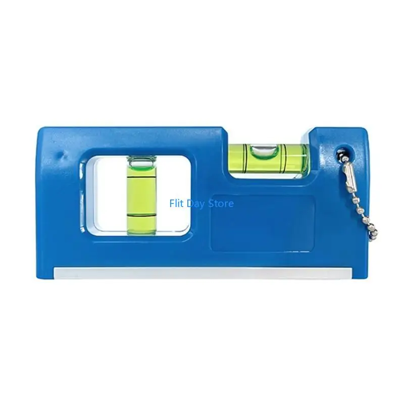 

F92C Small Pocket Level Tool Spirit Level Metal Keychain Hook Easy Carry