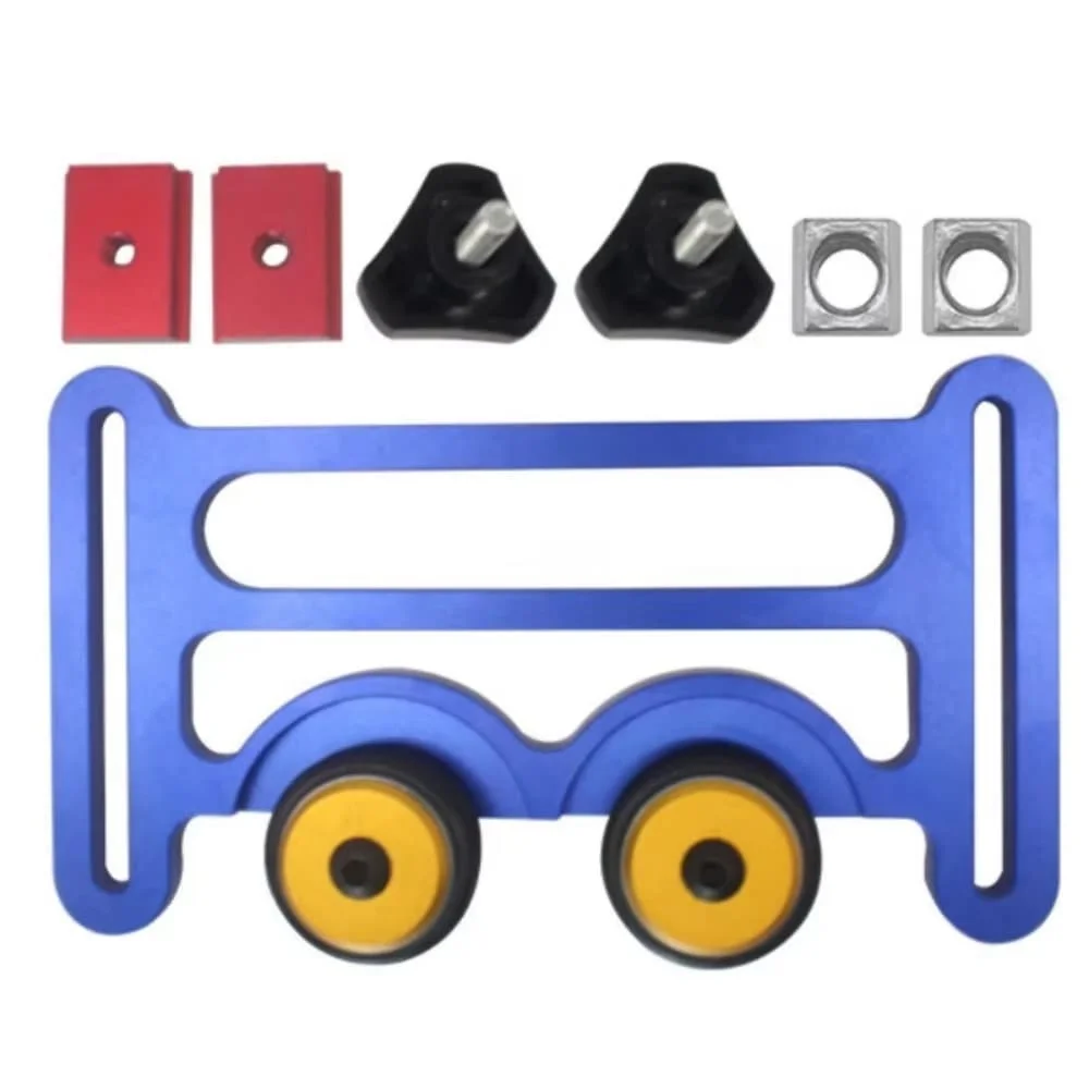Woodworking Bearing Roller Table Saw Feed Wheel Clamp Aluminum Alloy For For Kickback Guard For 3 8 Inch T Slot Power Tool Acces