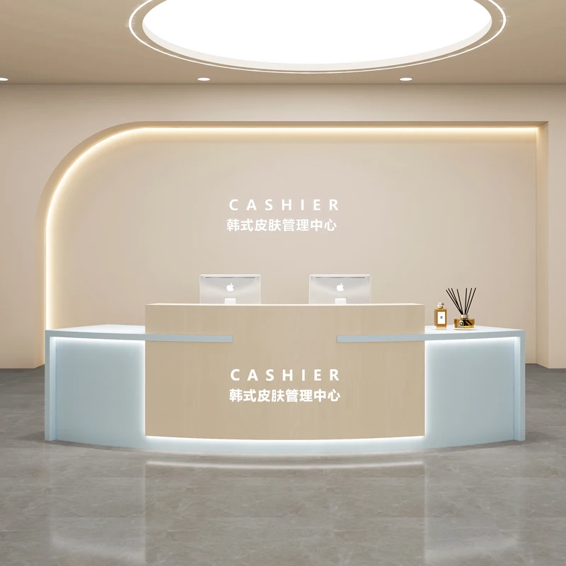 Mobile Bar Reception Desks Salon Counter Hotel Conference White Podium Office Reception Desks Beauty Mostrador Room Furniture