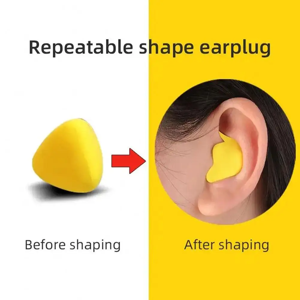 PU Moldable Shaped Anti-noise Ear Plugs Noise Reduction Sleeping Guard Soft Anti-Snoring Health Care Sleep Aid Earplug Swimming