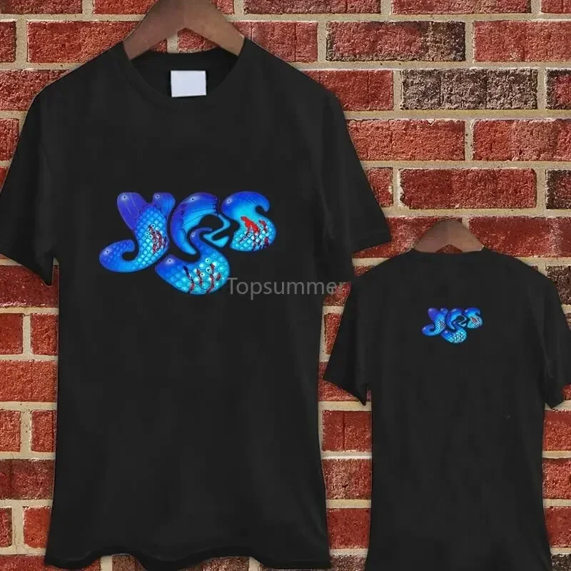 Yes Logo Rock Band Classic Black T-Shirt Shirts Tee Xs-3Xl