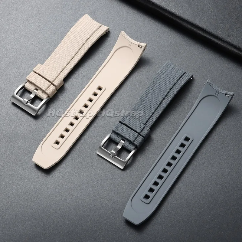 FKM-Gummi-Uhrenarmband mit gebogenem Ende, 20/21/22 mm, strukturierte Oberfläche, hochwertiges Fluorkautschuk-Armband für Seiko und Rolex, Schnellverschluss. – Detail 21