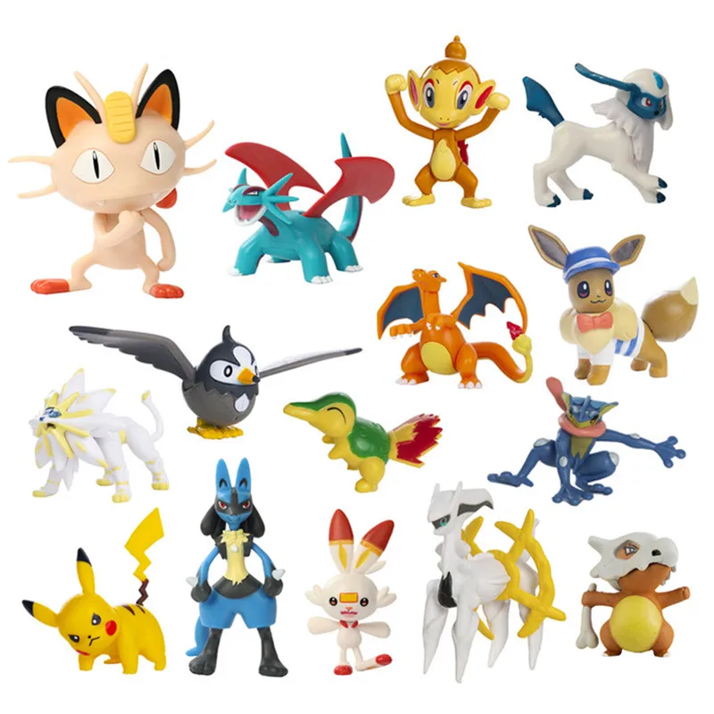 Neue Pokemon 4-13Cm Cartoons Film Anime Figur Pikachu Lucario Mewtwo Fliegender Drache Haustier Action-figuren Modell Spielzeug geburtstag Geschenke