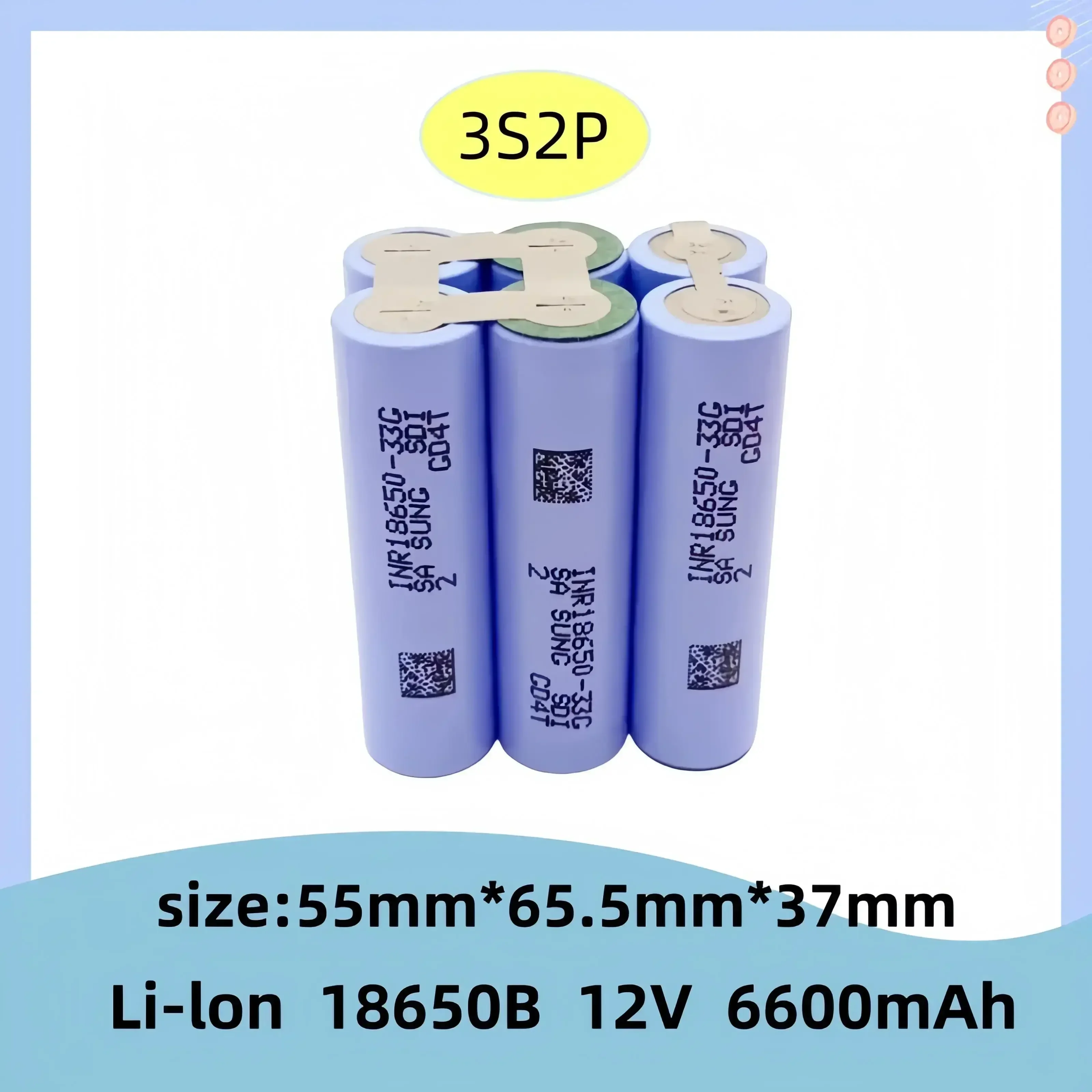 Electric screwdriver rechargeable lithium-ion battery,2s1p 3s1p 3s2p 4s1p 4s2p  5s2p 6S1P18650 33G 12V 16.8V 21V 25.2V 3.7V18650