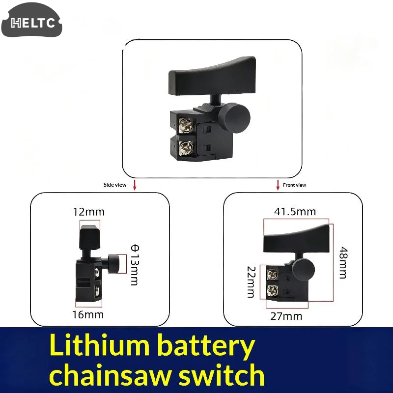1PCS  Insulated Plastic Chainsaw Trigger Switch Double Copper Terminal Easy Install Cordless Lithium Saw Replacement Accessory
