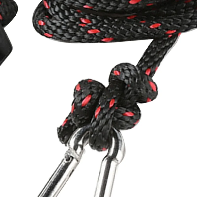 Single Pulley Block Stainless Steel Adjustable Pulley Roller Wheel With 2 Strong Buckles And Long Rope For Lamp Lifting