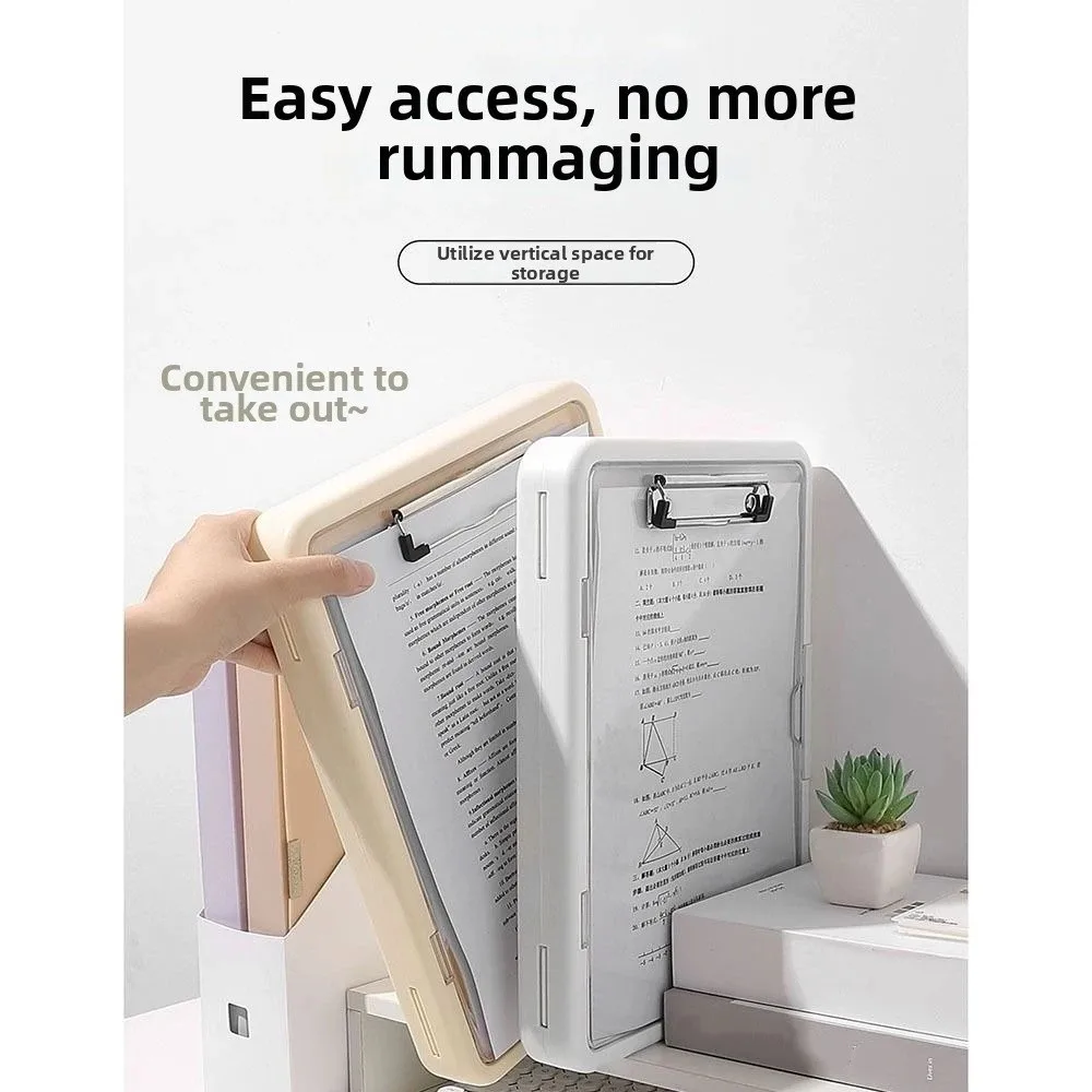 Double Layer A4 Clipboard with Storage Simple Clamp Document Organizer Durable Large Capacity Multi Functional Folder Home Use