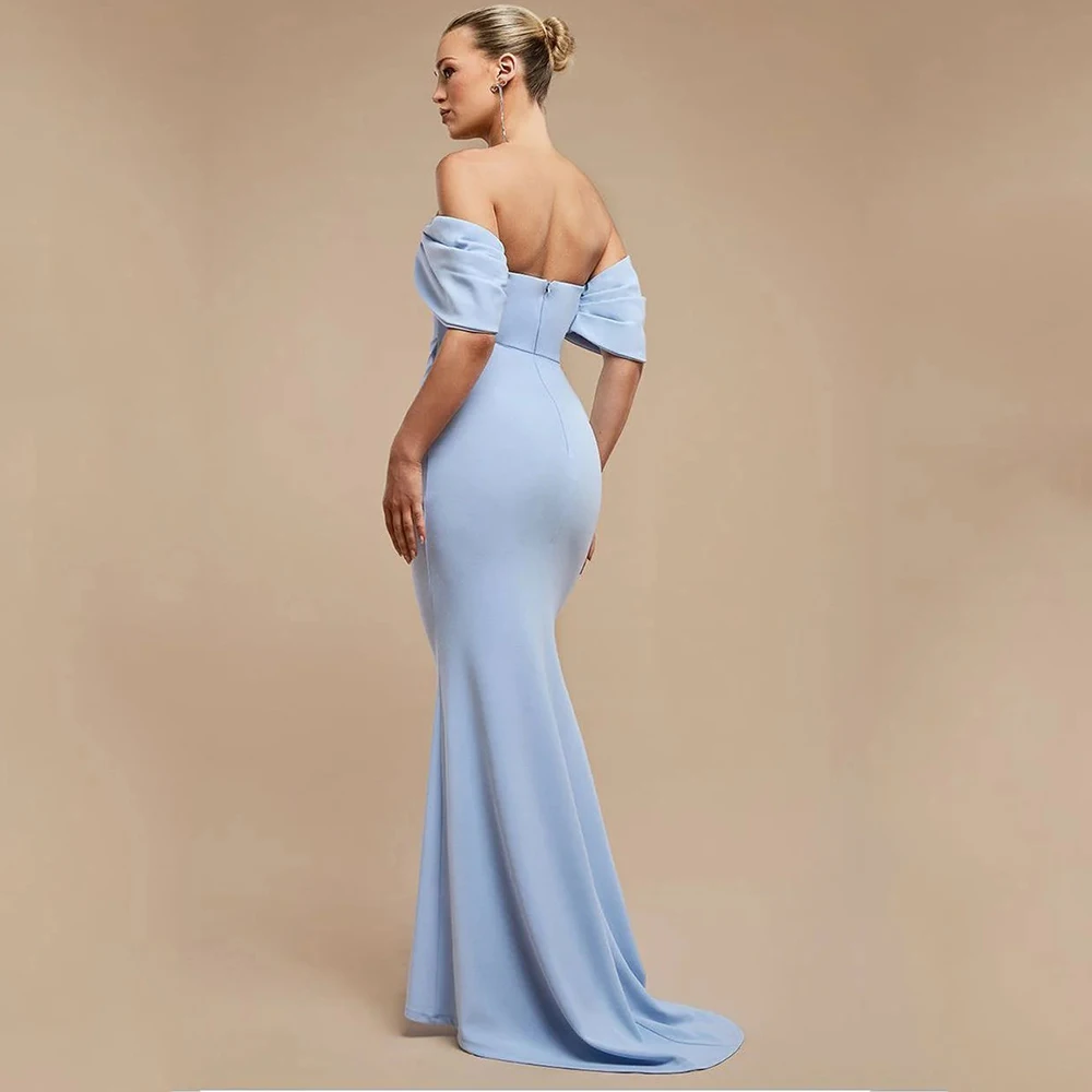 JURK FORU Elegante avondjurken Jersey voor vloerlengte Off-the-shoulder galajurk Zeemeermin vestidos de fiesta op maat