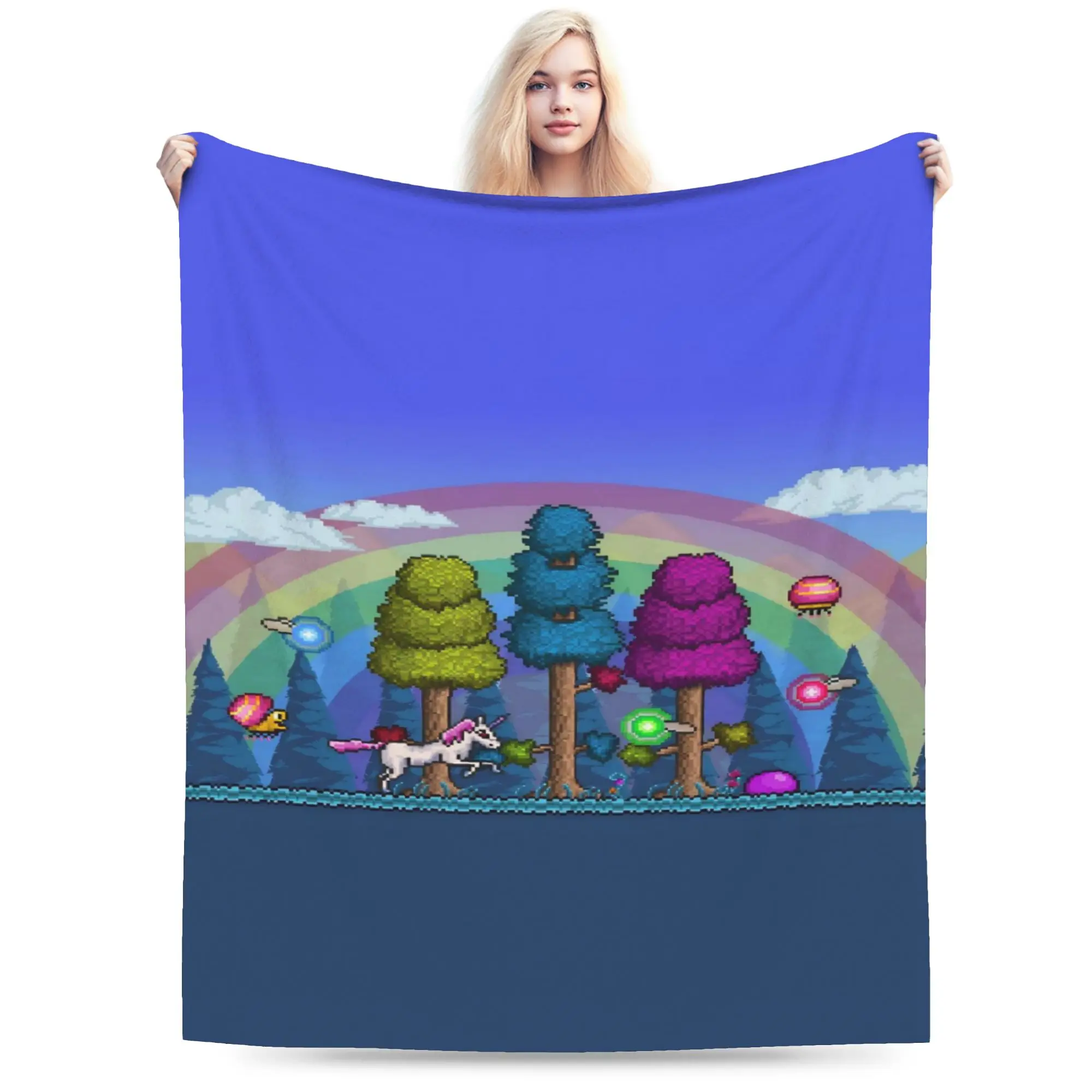 Terrarias Blankets Velvet  Relax Lightweight Thin Throw Blankets for Bed Plush Thin Quilt