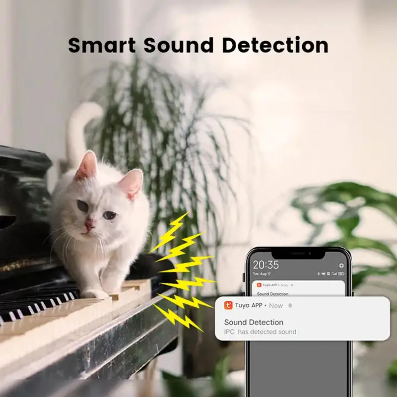 2MP Full HD Human and Sound Detection Wireless Audio Babyfoon met Cameras 360 Tuya Smart Wifi Security Video Baby Monitor Camera