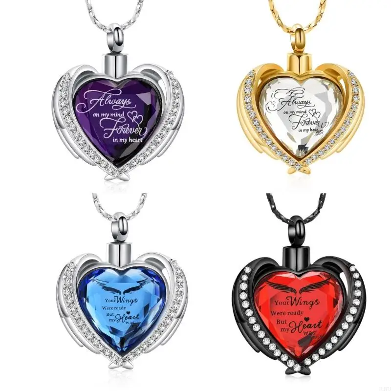 

F2TD Openable Stainless Steel Pet Ashes Necklace Stylish Pendant Neck Jewelry Metal Texture Suitable for Various Occasions