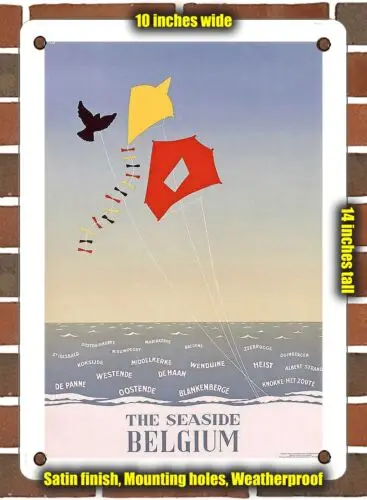 METAL SIGN - 1955 The Seaside Belgium - 10x14 Inches