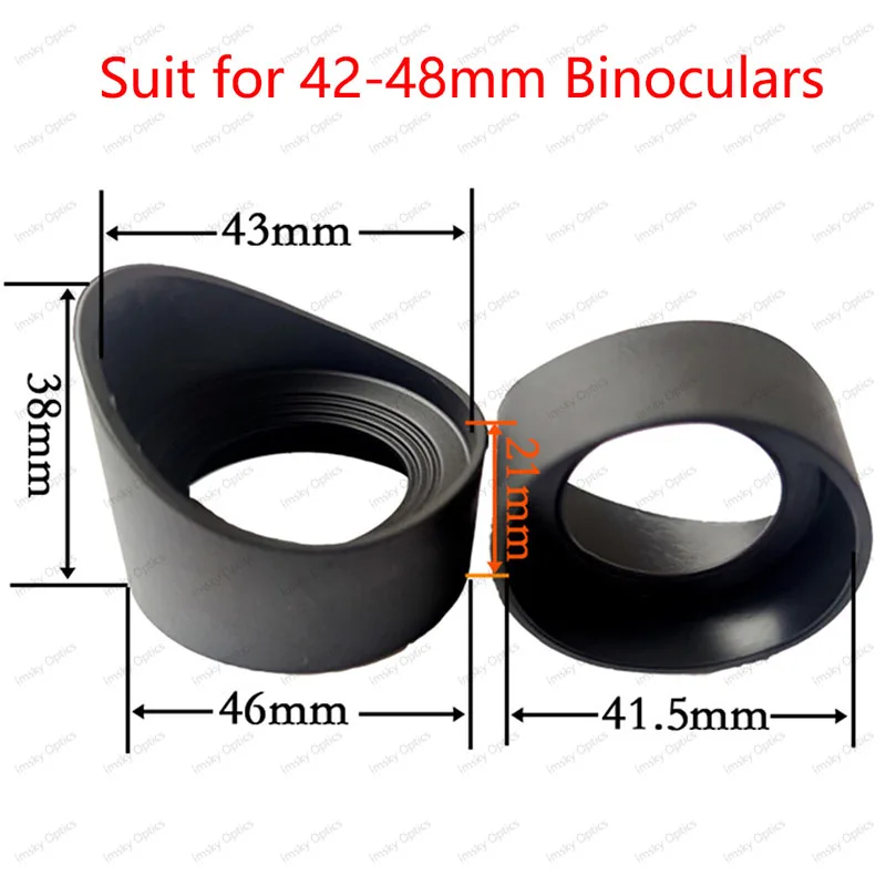 

2 PCS 42-48mm Binoculars Telescopes Eye Guards Cups Rubber Eyepiece Eye Shields Microscope Guards 8X42 10X42 8X50 10X50