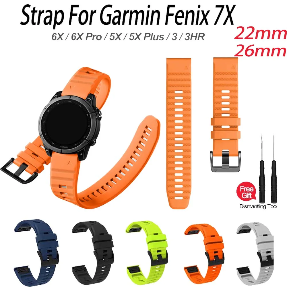 26mm 22mm QuickFit Armband für Garmin Fenix 7X Pro 6 5 X 6Pro Plus 3HR Band für Approach S62 S60 Forerunner 935 945 745 Enduro 3