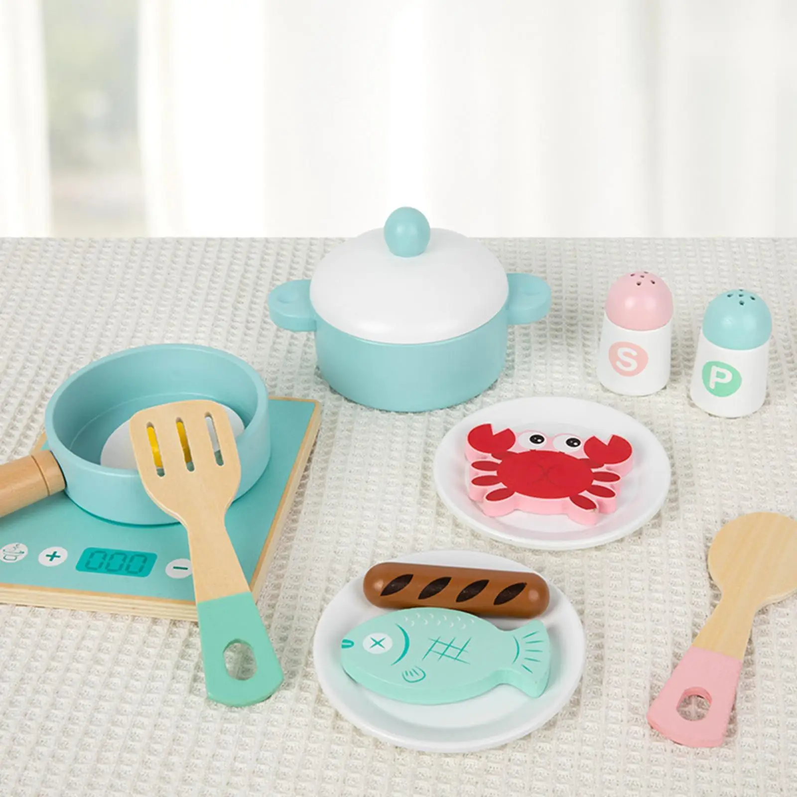 Kids Kitchen Toy Accessories with Play Pots and Pans Utensils Cookware Toys