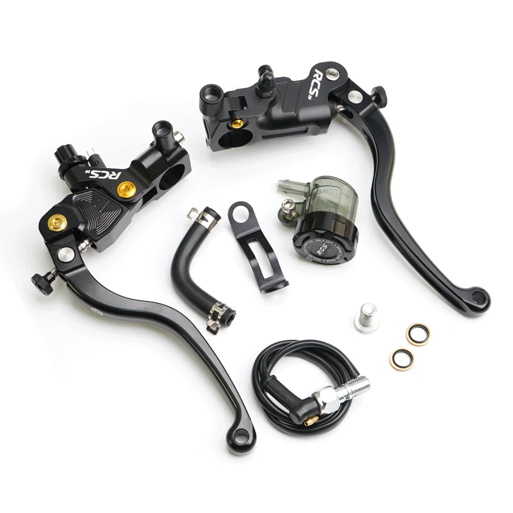 AliExpress Fireyouracing 19RCS Racing Moto Bike Brake Clutch Lever, Right Master Cylinder 19mm Piston, Left Perch Line Cable Clutch Universal 22mm Lever