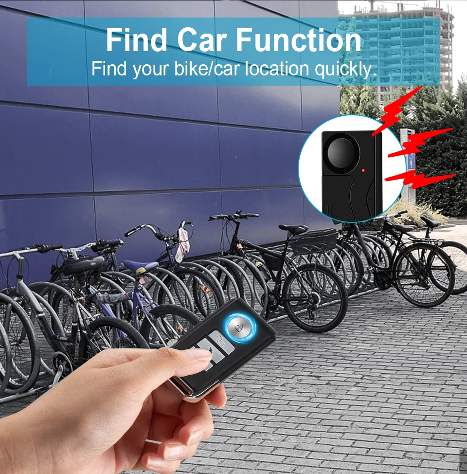 

Беспроводная вибрационная сигнализация 110 дБ, противоугонная сигнализация для велосипеда и мотоцикла с дистанционным управлением, система датчиков безопасности велосипеда
