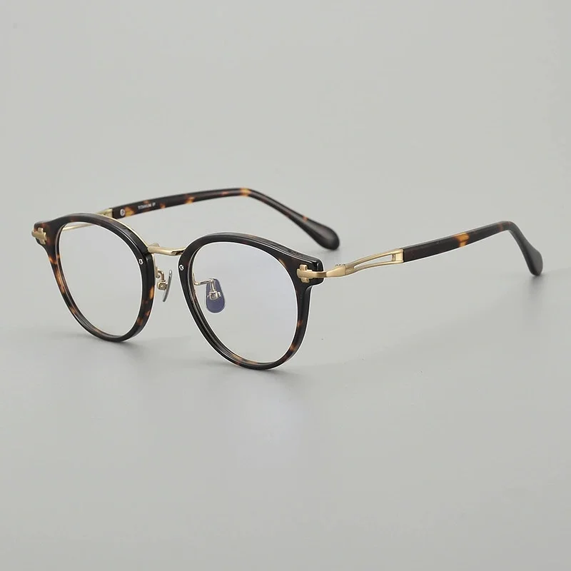 Belight التصميم البصري الياباني اليدوية الملونة الجمع بين خلات مع إطار النظارات التيتانيوم وصفة طبية عدسة CUMULUS