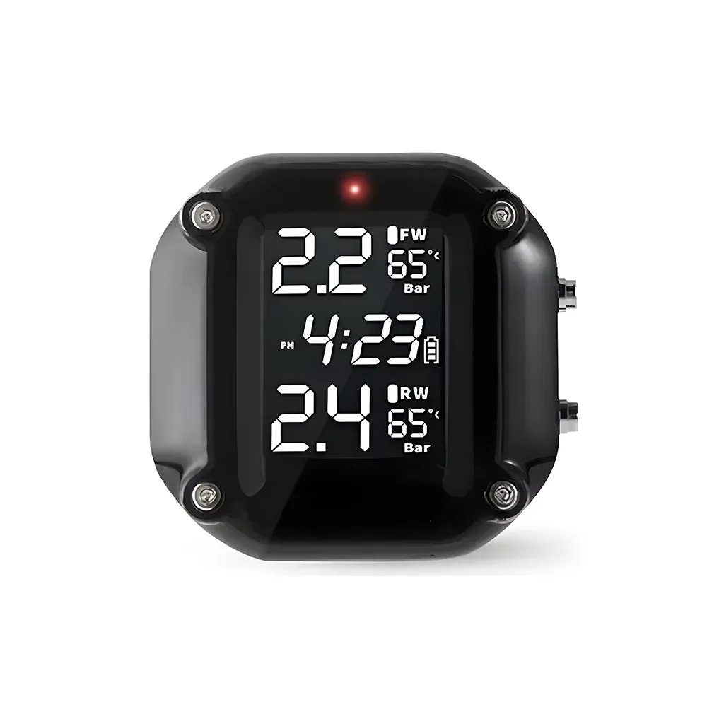 

Motorcycle Tire Pressure Monitor Wireless External Tire Pressure Sensor Real-Time Tire Pressure Monitoring Alarm Sensor