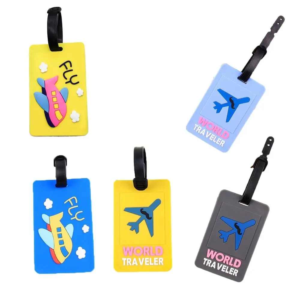 Travel Luggage Tag Label, Baggage Check-in Label, Label for Boarding Pass, Address Label, Name Tag, Airplane and Suitcase