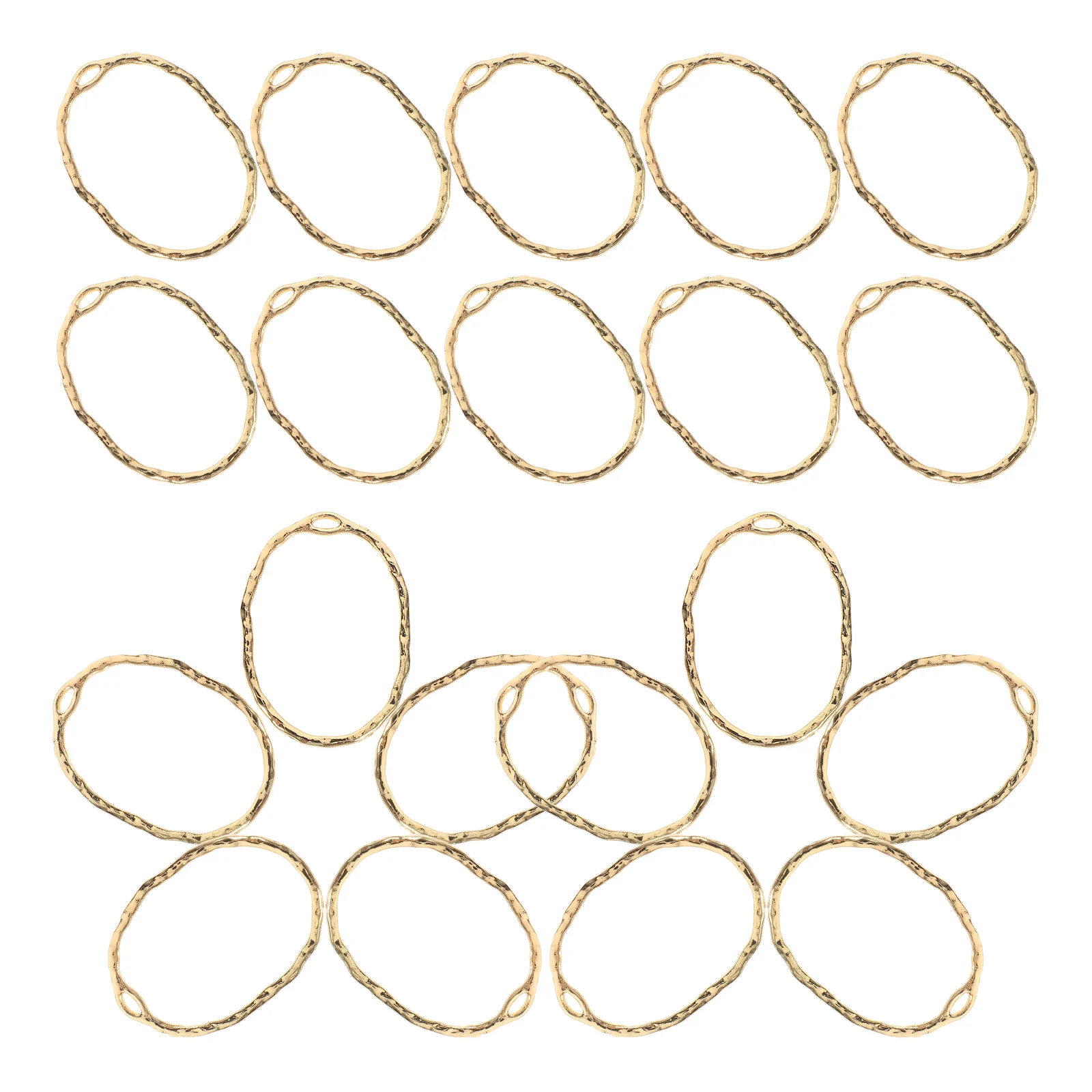 

20pcs Oval Earrings DIY Jewelry Parts Zinc Alloy Hollow Charms Metal Crafts Zinc Alloy Hollow Pendants Accessories