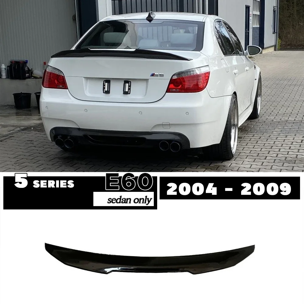 Carbon Fiber Printing Rear Trunk Spoiler For 2004 - 2009 BMW 5 Series Sedan E60 520i 523i 525i 528i 530i 535i 540i 545i 550i M5