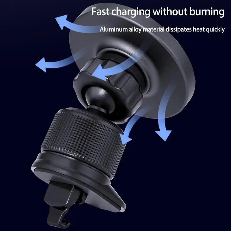 Suporte magnético para telefone para carro, multifuncional, sem fio, adaptador de carregador rápido, elegante, portátil, suporte para celular