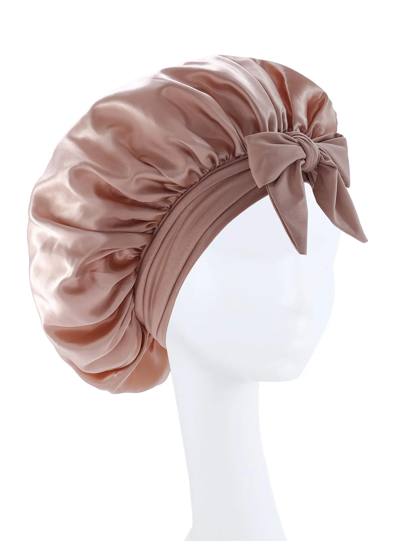2026 neue Seidenhaube zum Schlafen, Damen-Satin-Mütze, Haar-Nacht-Schlafmütze, Krawattenband, lockiges Hut, Schal, Wickel, lockiges Haar, Schönheit