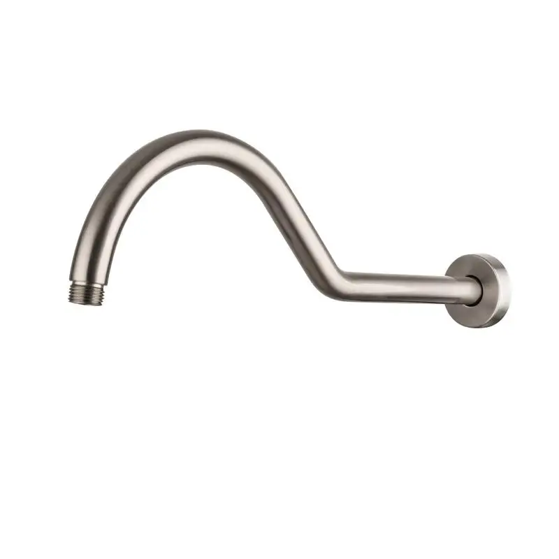 

17" Shower Arm & Flange, Brushed Nickel Finish, Adjustable Mounting for Easy Installation