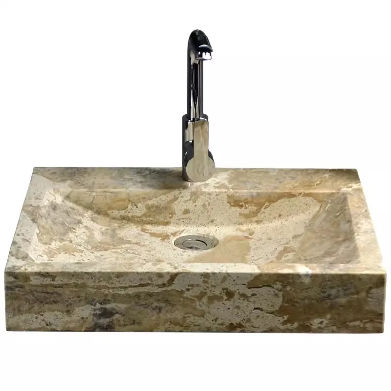 

Stone washbasin household balcony wash basin square antique art stone table basin