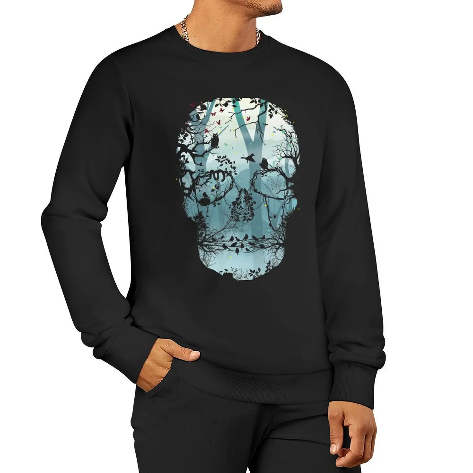 

Dark Forest Skull Pullover Hoodie men's winter sweater tracksuit tracksuit men clothes for men new in sweatshirts