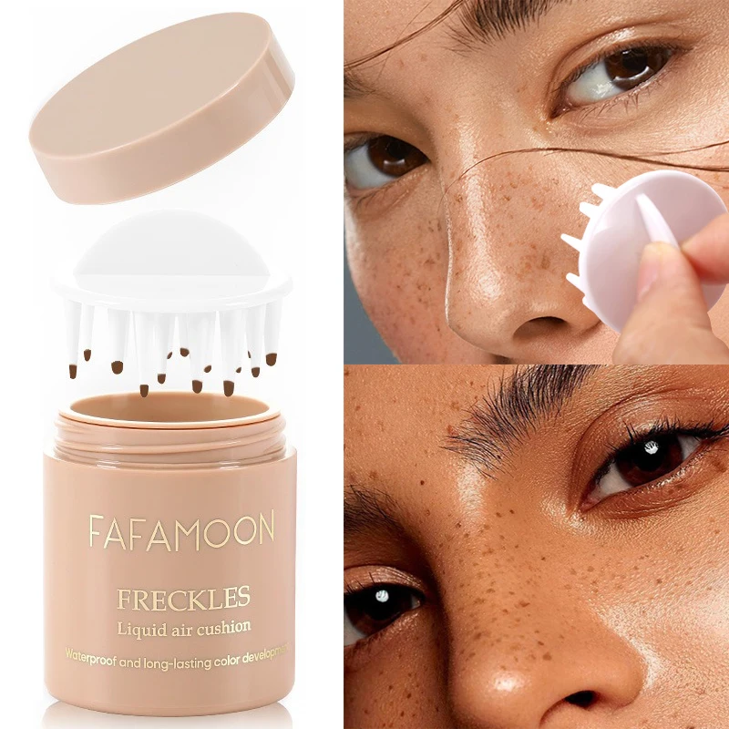 3 Colors Freckles Air Cushion Stamp Face Freckle Natural Simulation Fake Spot Long Lasting Waterproof Dot Spot Pen Makeup Tool