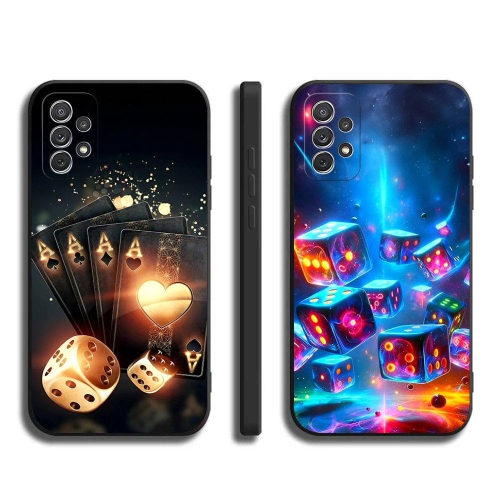 Dice Poker Casino Phone Case For Samsung Galaxy S23 S24 Ultra S22 S20 Fe S21 Plus A54 A34 A24 A53 M54 Note 20 Cover