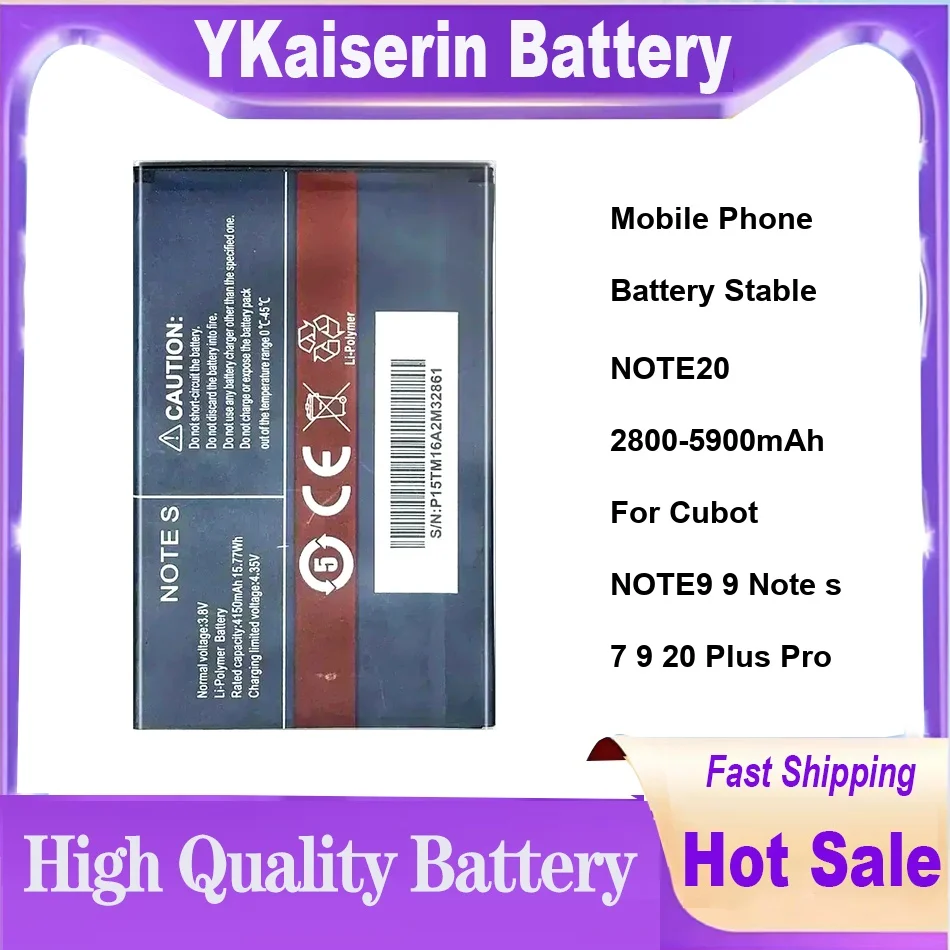 Mobile Phone Battery Stable NOTE20 2800-5900mAh For Cubot NOTE9 9 Note s 7 9 20 Plus Pro