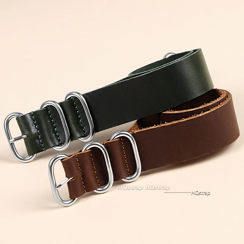 Vintage Cowhide Watch Band 18mm 20mm 22mm Handmade Cow Watch Strap for Seiko Replacement for Casio Men Women Watch Accessories