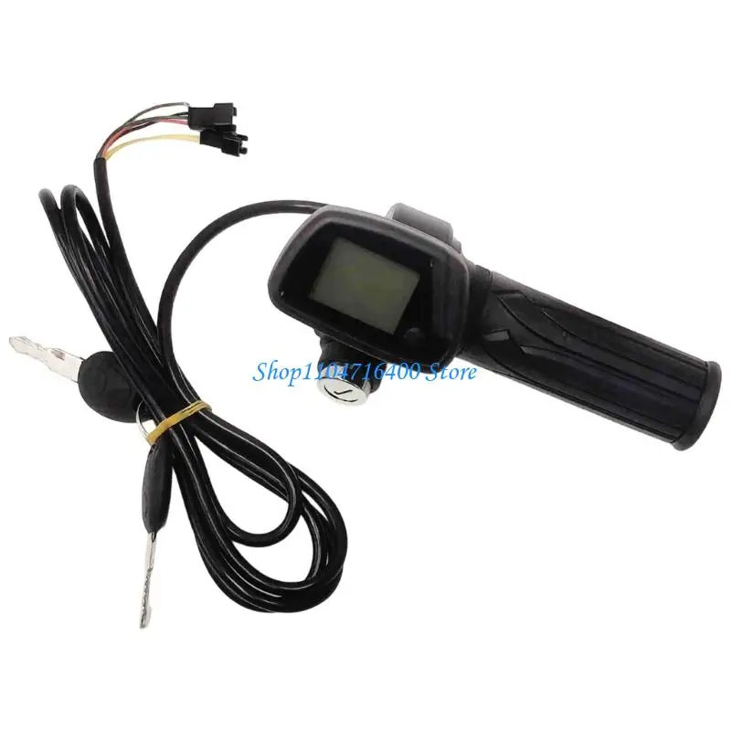 

y1gd Lithium Batteries Operated Curved Display Throttle with Anti Theft Mechanism Ergonomic Handle for Motorcycle Control