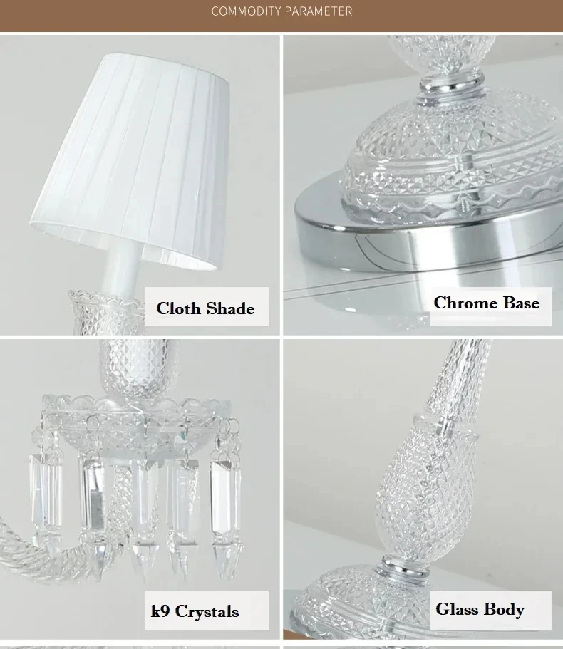 European luxury crystal floor lamp hotel banquet hall wedding decoration floor /table lamp living room lighting fixtures