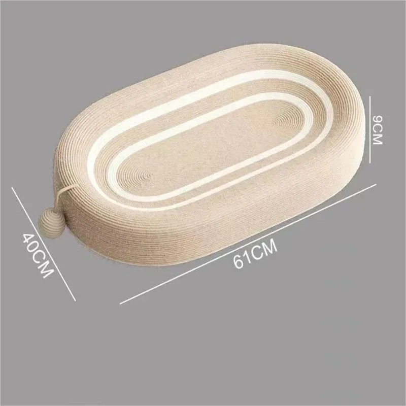 New Pet Cat Scratching Board Extra Large Oval Sisal Cat Nest Wear-resistant and Non-shedding Cat Scratching Box Cat Supplies