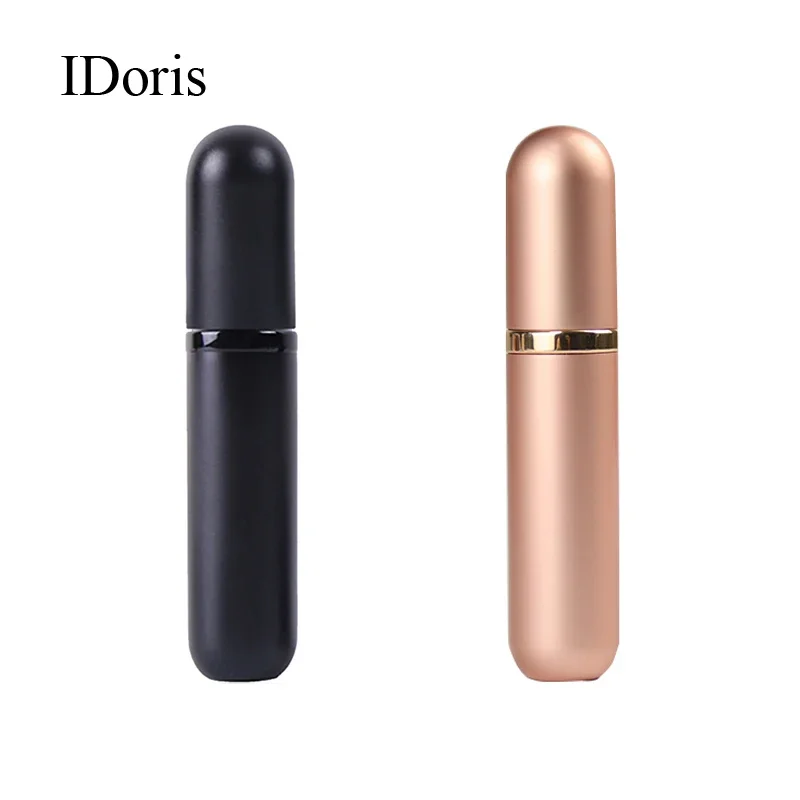 

IDoris 5ML Refillable Perfume Bottle Portable Cosmetic Sprayer Matte Mini Aluminum Sub-Bottle Reusable Atomizer Bottle Travel 2P