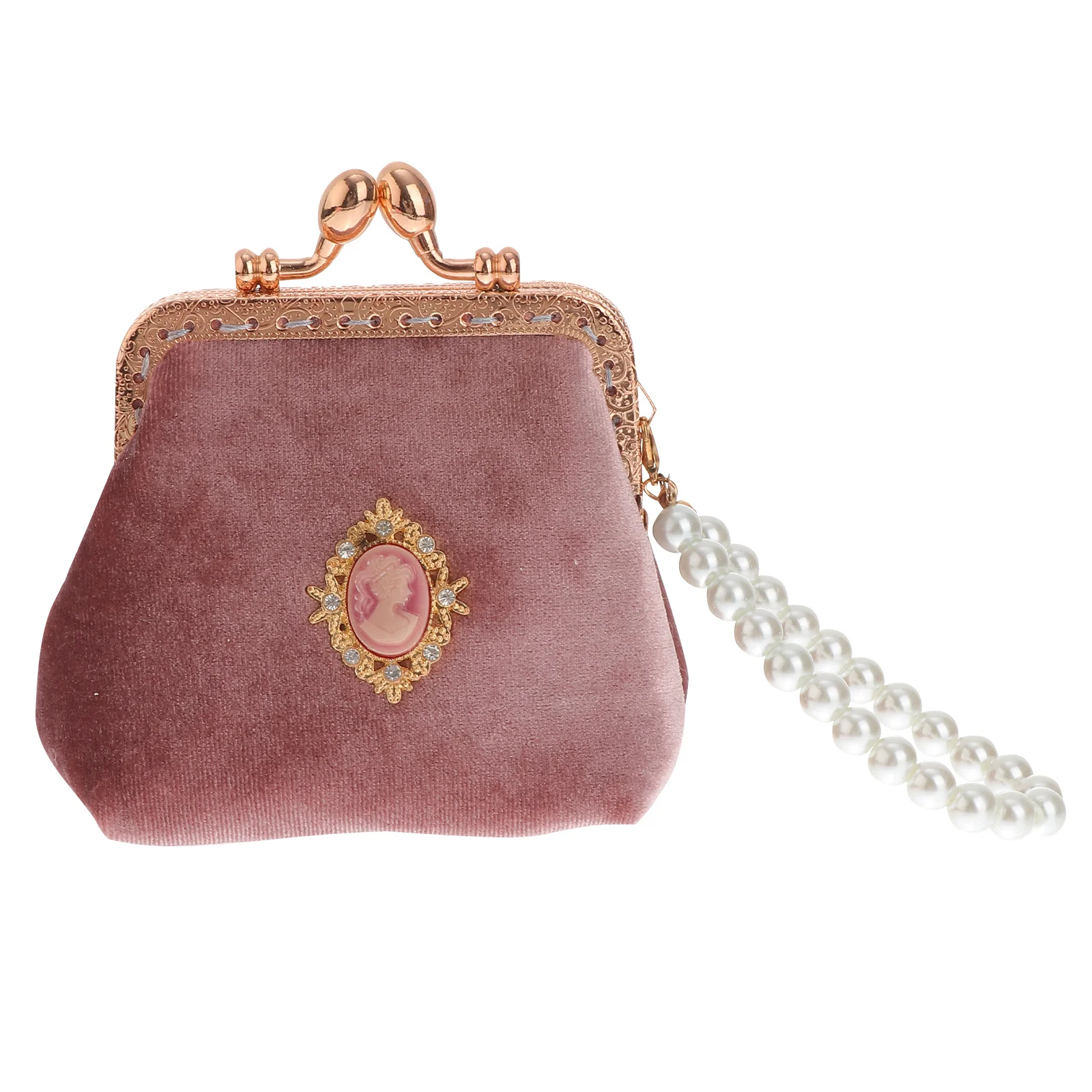 Girls Fashion Change Bag Palace Style Design Lightweight Durable Coin Pouch for Women Business Shopping Red