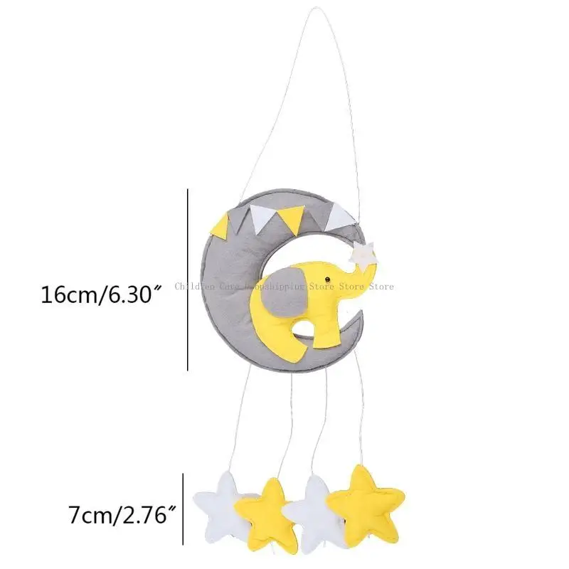 Baby Crib Non-woven Moon Stars Wind Kids Room Ceiling Mobile Hanging Decorations Shower Gift