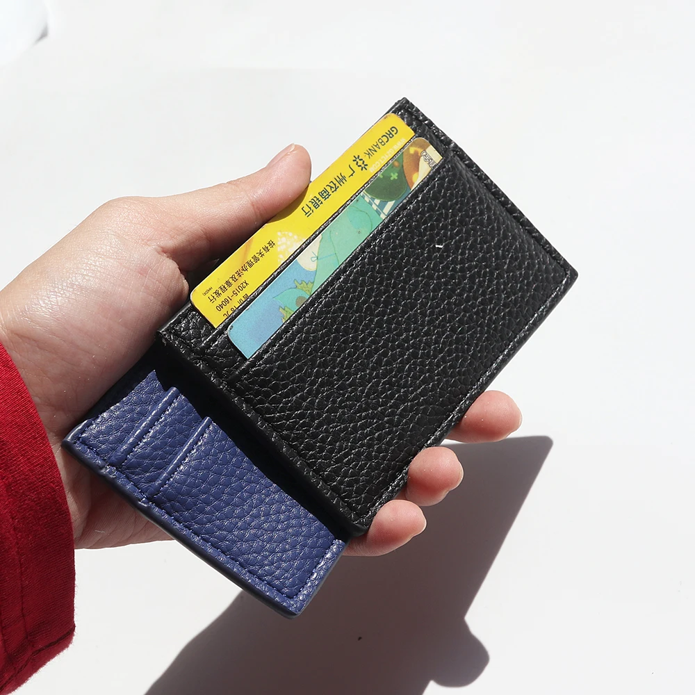 Benutzerdefinierte Name Slim Card Wallet PU Leder Gravierte Initialen Luxus Design Kartentasche Personalisierte Frau Mann Geldbörse Großhandel Geschenk – Detail 10