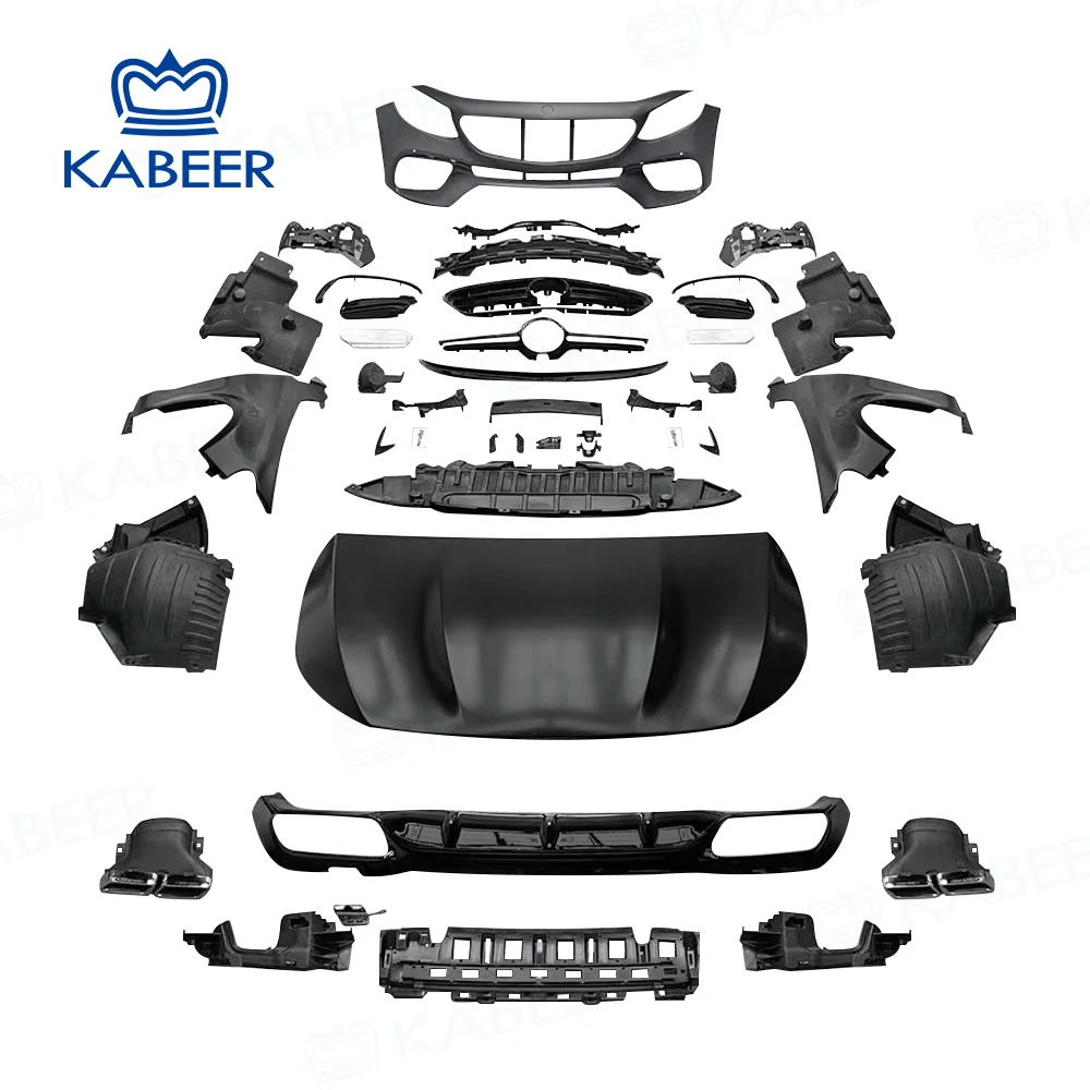 for  Kabeer Car Accessories Body Kit for 2017-2020 E63 S AMG Look Body kit for Mercedes Benz E Class W213 E200 E300 Body kits