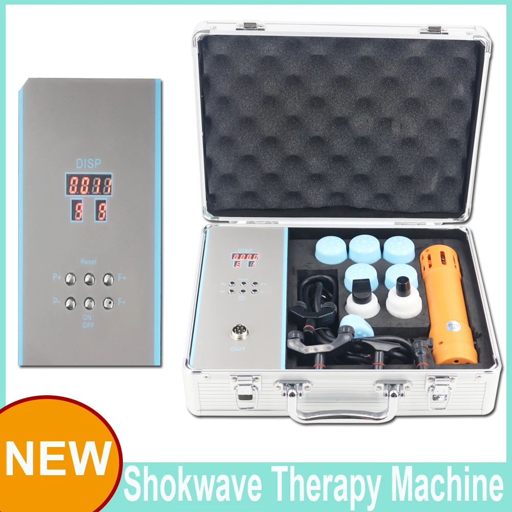 

New Shockwave Therapy Machine Protable Shock Wave Instrument Chiropractic Tools 2 In 1 Effective Pain Relief Body Relax Massage