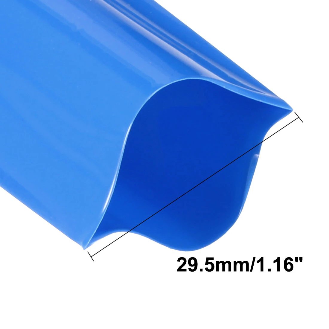 1/2/5m Blue Battery Wrap PVC Heat Shrink Tubing 29.5-105mm FlatWidth Good Insulation Heat Shrinkable Tube Wraps for Battery Pack
